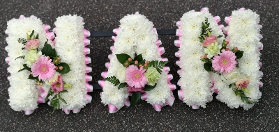letters, name, nan, nanny, nani, nannie  funeral flowers, oasis, tribute, wreath, harold wood, romford, havering, delivery