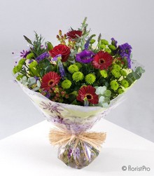 Red Purple and Green Bouquet 
