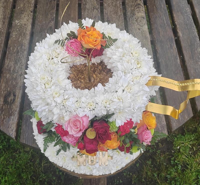 teacup,cup and saucer, tea, coffee, bone china, mug, funeral, flowers, tribute, wreath, oasis, florist, harold wood, romford, havering, delivery, brentwood, dagenham