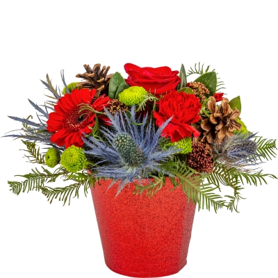 Christmas, trees. Decorations, baubles flowers, florals, bouquet, arrangement, gift, luxury, florist, local, seasonal, harold wood, romford, havering