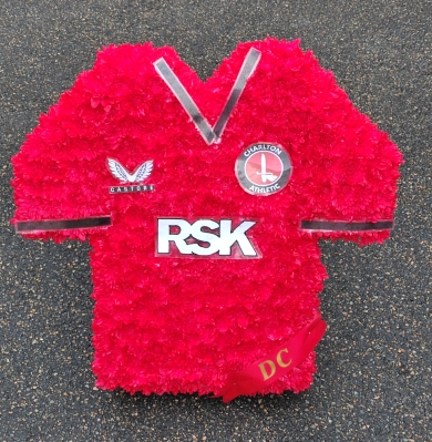 Football, shirt, whufc, west ham, arsenal, gunners,tottenham hotspur, spurs, chelsea, manchester united, manchester city funeral, flowers, tribute, romford, harold wood, havering, delivery