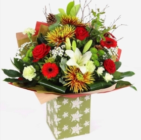 Christmas, flowers, florals, bouquet, arrangement, gift, luxury, florist, local, seasonal, harold wood, romford, havering