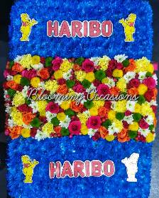 haribo, starburst, jellies, sweeties, sweets, funeral, flowers, tribute, bespoke, oasis, wreath, florist, harold wood, romford, havering, delivery