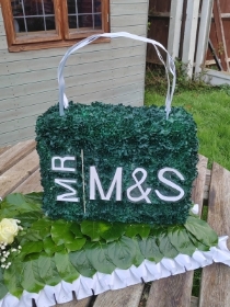 bespoke, tribute, carrier bag, Marks and Spencer, M&S, marks, marks and sparks, shopping, funeral, flowers, oasis, wreath, florist, specialist, harold wood, romford, havering, brentwood, dagenham, delivery