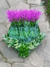Scottish thistle, Scotland, thistle, purple, flowers, funeral, tribute, florist, flowers, wreath, oasis, harold wood, romford, havering, delivery
